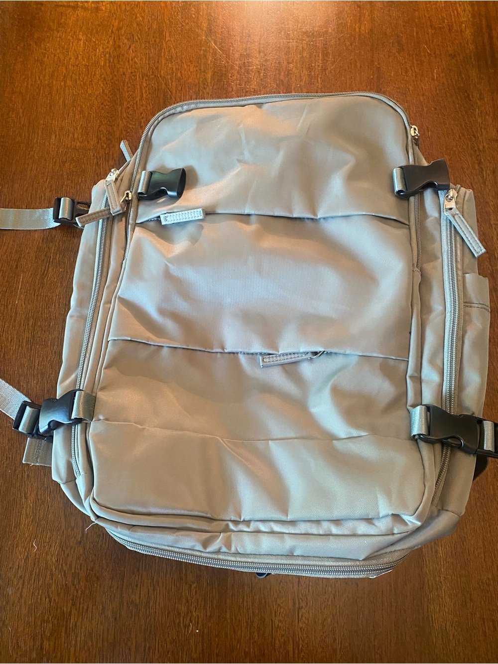 Light Green Large Multi-Compartment Travel School Camping Laptop Backpack EUC